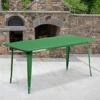 Indoor Outdoor Commercial Grade Rectangular Metal Table Durable Bistro Table Smooth Top Home and Business Use 3