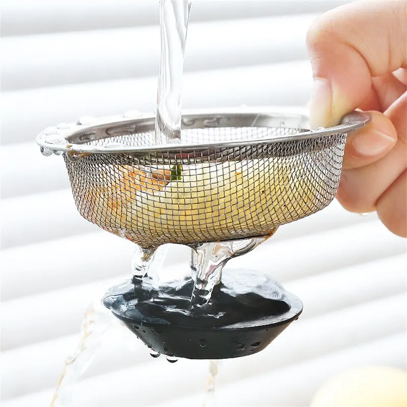 Stainless Steel Bathtub Hair Catcher Stopper Shower Drain Hole Filter Trap Kitchen Metal Sink Strainer Floor Drain Bathroom To T