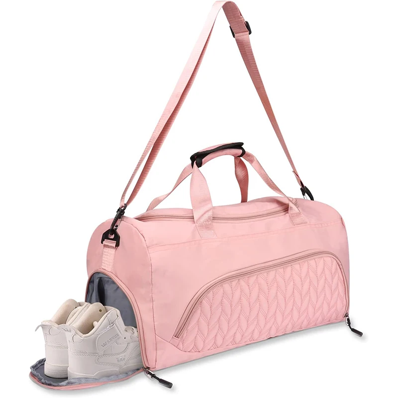 

Training Fitness Sports Bag Separate Wet Dry Luggage Bag with Independent Shoe Compartment Travel Bags Duffel Handbag