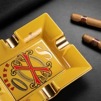 CIGARLOONG Ceramic Cigar Ashtray 4 Cigar Slots Bottom Non-Slip Home Decorations Multicolor Cigar Holder Tray CLG-23JX1 2