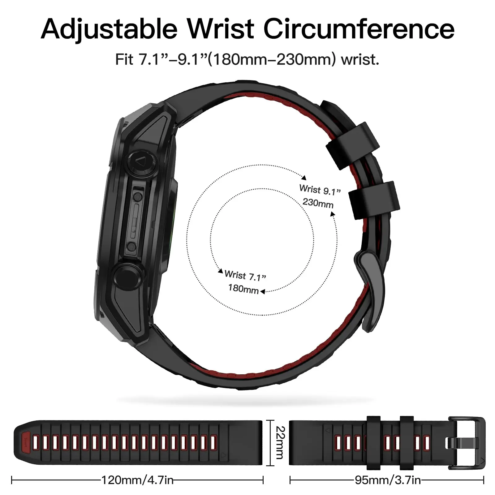 Sport Silicone Strap for Garmin Fenix 8 Pro 47mm 51mm E 7 7X/Epix Pro/6 6X/Enduro 3 Soft Bracelet 22/26mm Quickfit Official Band