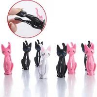 4 Pcs/set Creative Cat Cartoon Clip Bags Strong Plastic Clothes-pin Shape  Socks Hanging Pegs Clamps Laundry Photo Holder 1