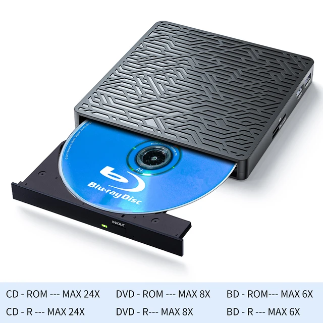 Lecteur Blu-Ray Portable USB 3.0 de CD - DVD-RW pour ordinateur