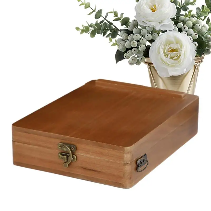 

Writers Messenger Wood Box Wooden Large Capacity Messenger Box With Shoulder Strap Portable Art Supplies For Outdoor Painting