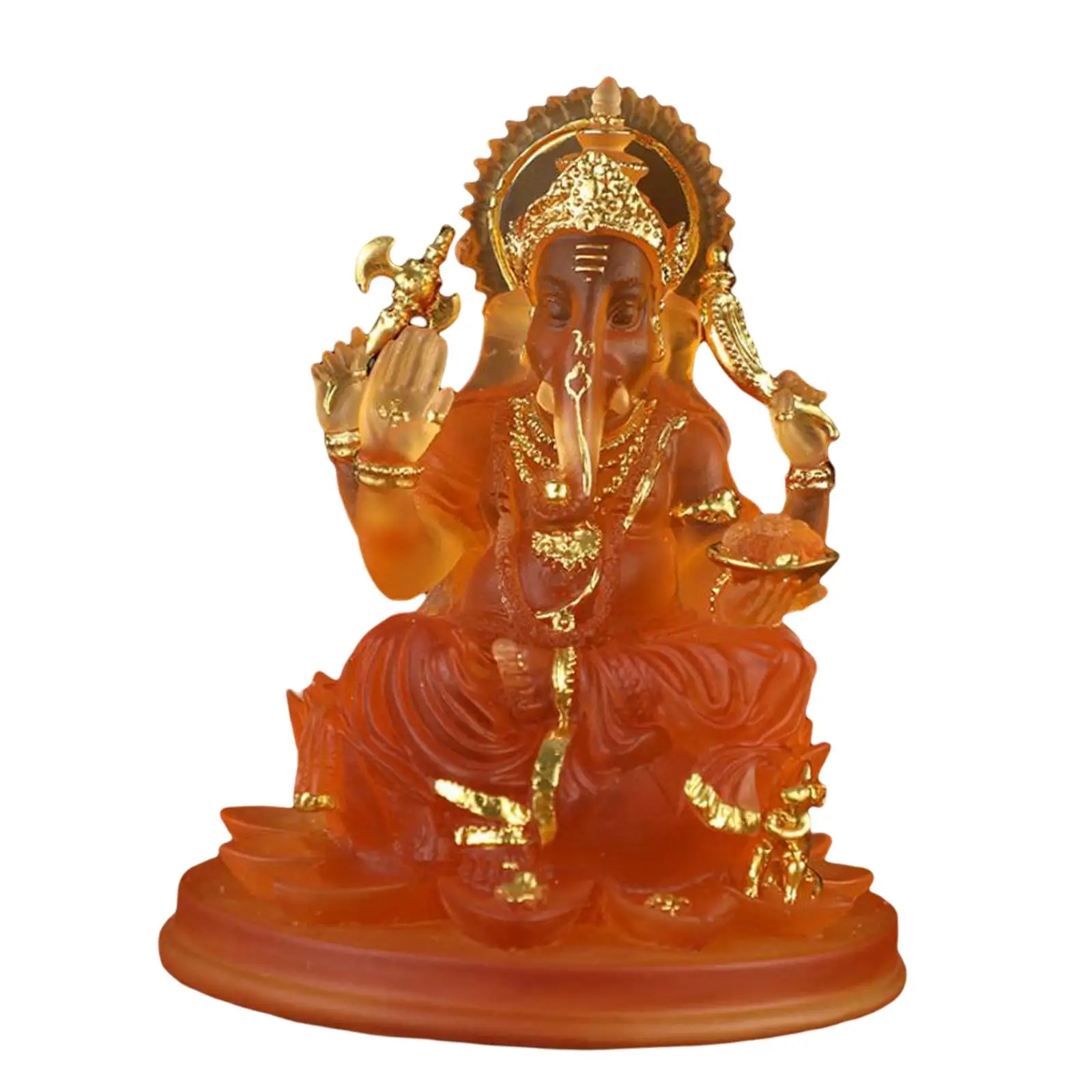 Hindu Elephant God Statue Indian Buddha Figurine for Car Meditation Decor