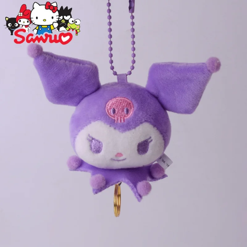 

Sanrio Kuromi Telescopic Clasp Pendant Keychain Japanese Cartoon Soft Cushion Pillow Kawaii Keychain Children Birthday Gift 9cm