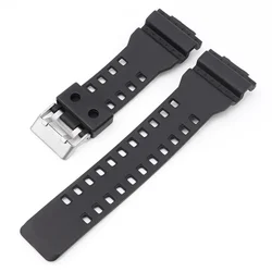 Black Waterproof 16mm Silicone Rubber Watch Strap Replacement Band (Frosted black)