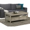 Coffee Table Warm Shaker Solid Wood 48 Inch Wide Rectangular Transition, Distressed Grey for Living Room and Family Room 1