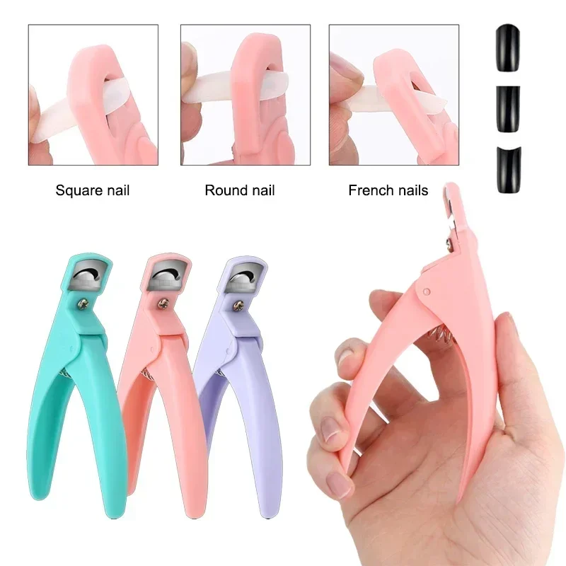 Professional Nail Art Clipper Special Type U Word False Tips Edge Cutters Colorful Guillotine Cut False Nail Knife Tools nail clipper set nail clipper nail scissors set nail clippers manicure nail clipper set nail clippers kit