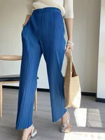 YUDX Spring Summer Autumn Women Casual Elegant Ladies Miyake Designer Casual Loose Straight Pleated Pants High Waist Trousers - Image 3