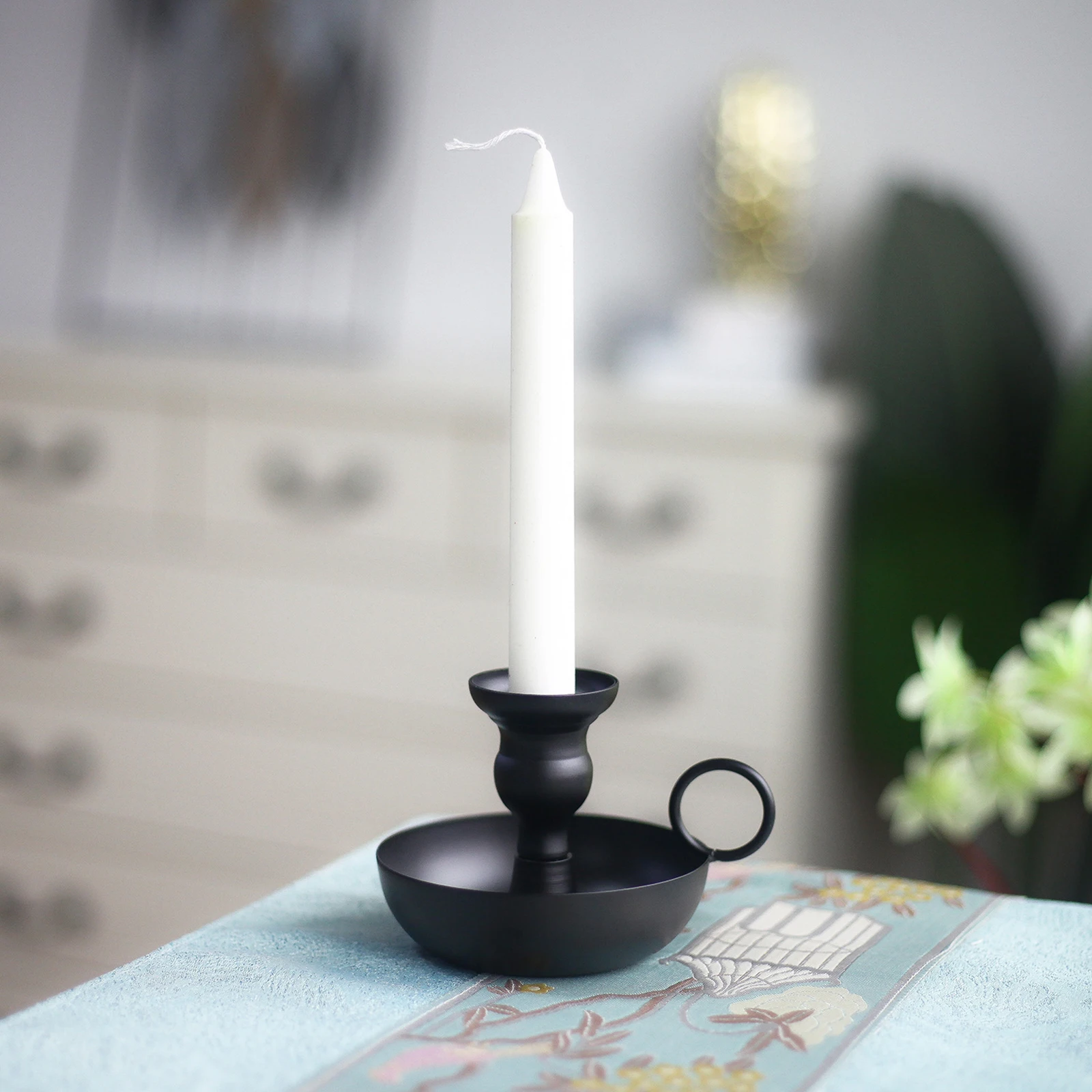 Matte Black Iron Taper Candle Holder for Taper Candles Single Head Candlestick for Wedding Dinning Party Table Candelabra candle holders