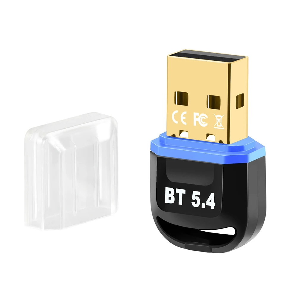 USB BT 5.4 동글 어댑터, PC 스피커 무선 마우스 키보드용 USB 송신기, BT 5.4 동글 리시버 지지대, Win11/10/8.1
