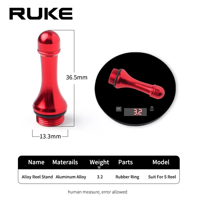 Fishing Reel Stand 1pc RUKE New Suit For S Type Spinning Reel Handle Accessory Weight 3.2g Length 36.5mm High Quality Holds spinning fishing accessory