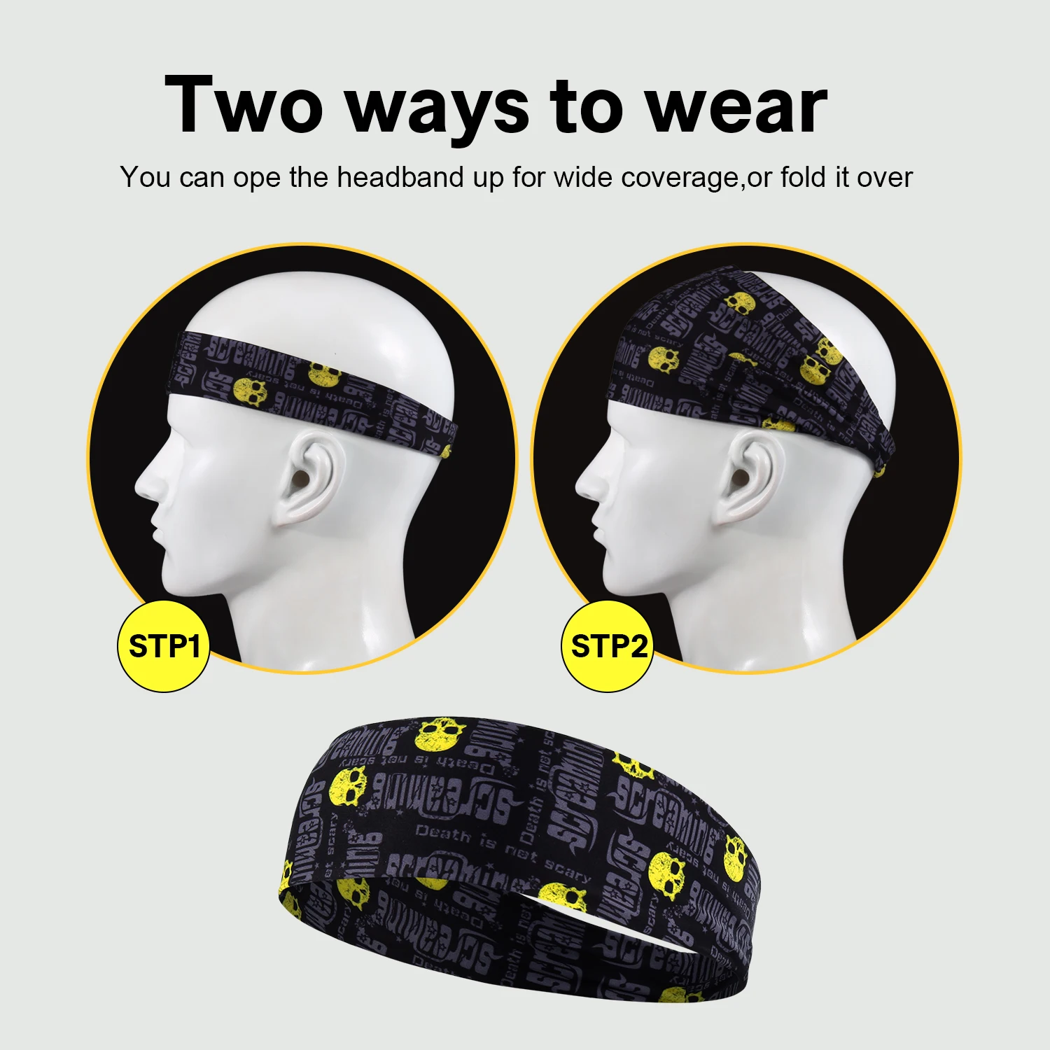 Sport Elastic Headbands Yoga Cycling Running Bike Tennis Gym Fitness Hair Bands Bandage Quick Dry Sweatband Men Women Headscarf