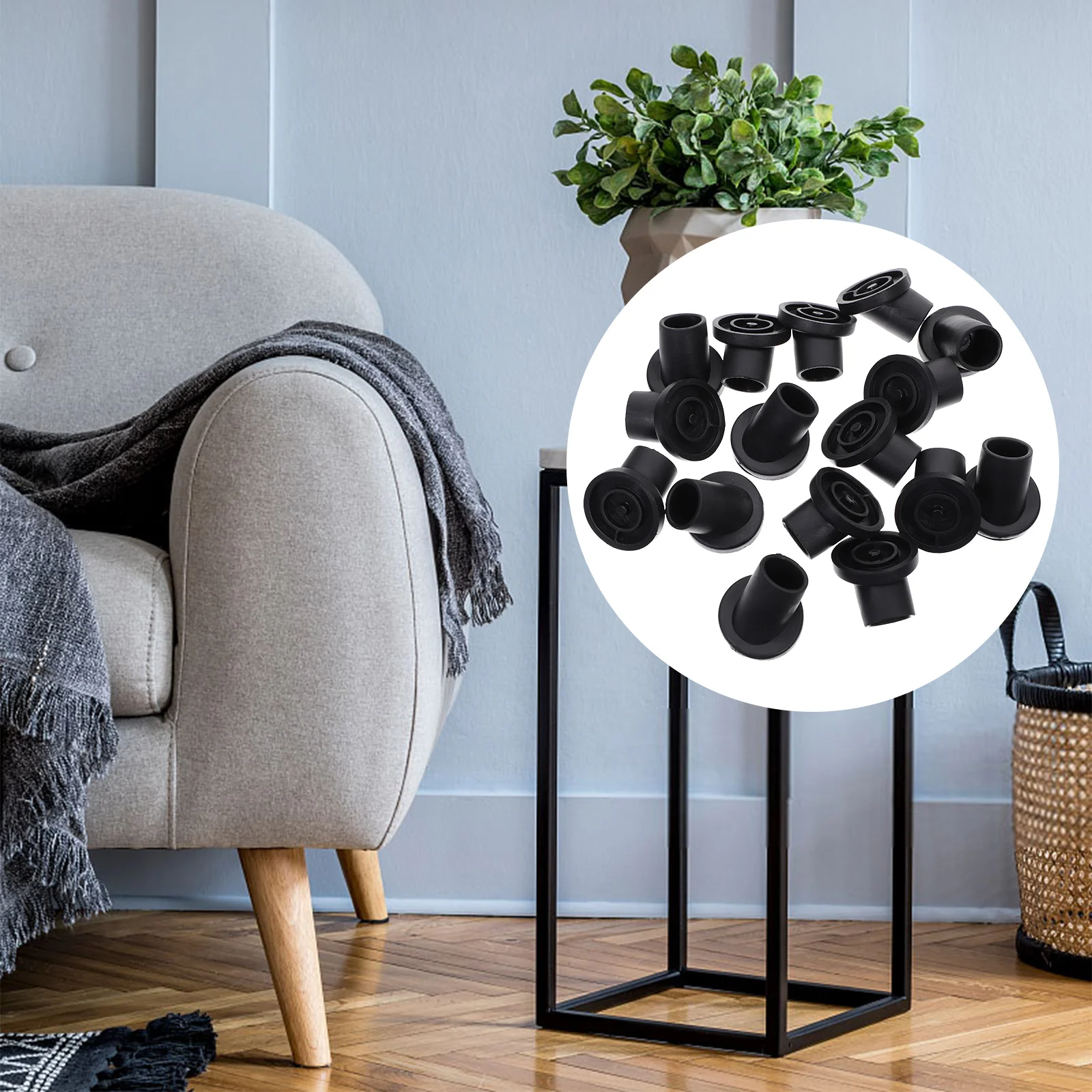 

20 Pcs Rubber Feet Antislip Furniture Leg Protectors for Chairs Hardwood Floors Cover Nonslip Legs Pvc Outdoor