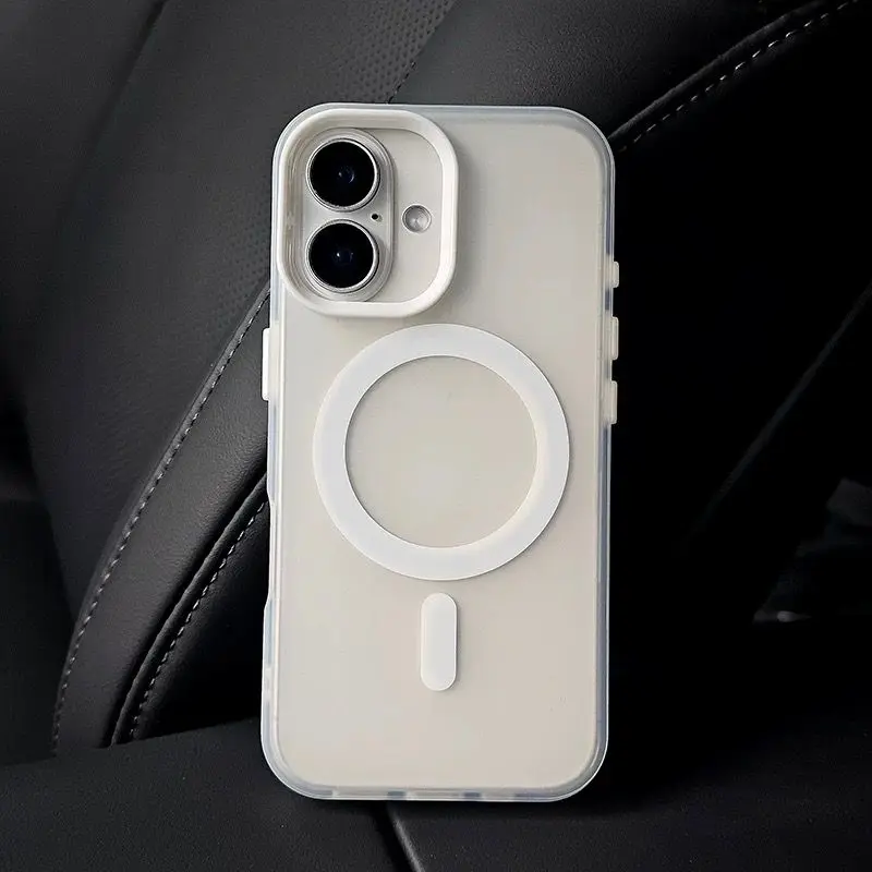 Military Armor Shockproof Magnetic Case - Candy Color Magsafe Wireless Charging Cover