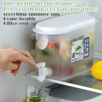 Distributeur d'eau de réfrigérateur avec couvercle, bouilloire d'eau potable, bouteille froide, couvercle de jus, boisson domestique, stockage de lait 1