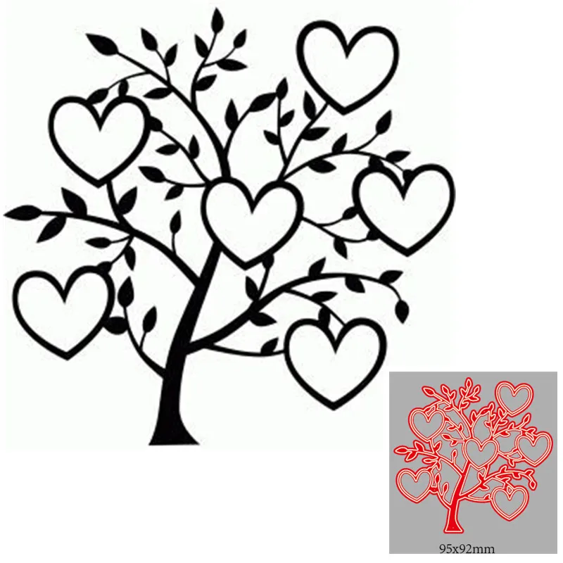 

Metal Cutting Dies love tree Decoration Scrapbook Paper Craft Knife Mould Blade Punch Stencils
