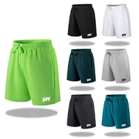 2024 New Summer Men's Sports Shorts Tennis Training Shorts Breathable Mesh Drawstring Beach Pants Large Size Badminton Clothing 1
