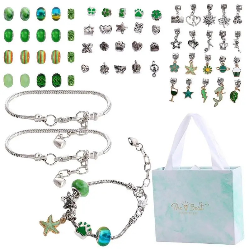 

DIY Crystal Bracelet Set Charm Bracelet Making Kit Colorful Crystal Beaded Jewelry Bracelet Set Beads Bangle Bracelet Making Kit