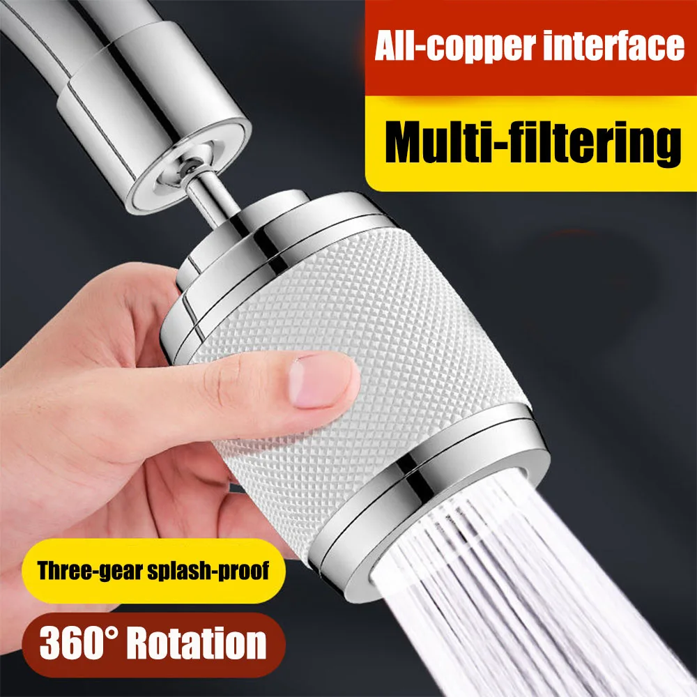 

Household Faucet Filter Splash-proof Head 720° Universal Rotation Water Faucet Nozzle Kitchen Tap Booster Extension Extender