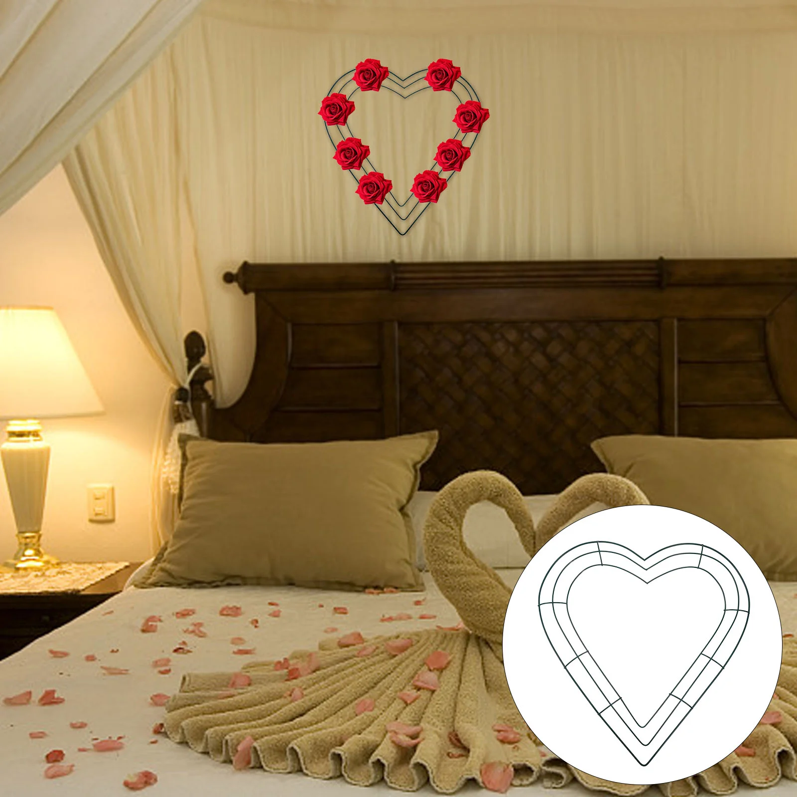 

Дверной знак на День Св. Валентина, венок, кольца-гирлянда, кольца