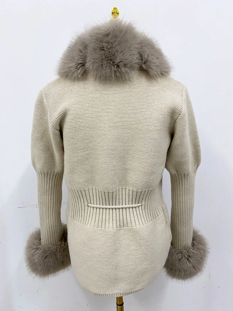 【SCENERITY】Ddor Fur Cardigan Cardigan with Fur Collar by Baby, the Stars Shine Bright