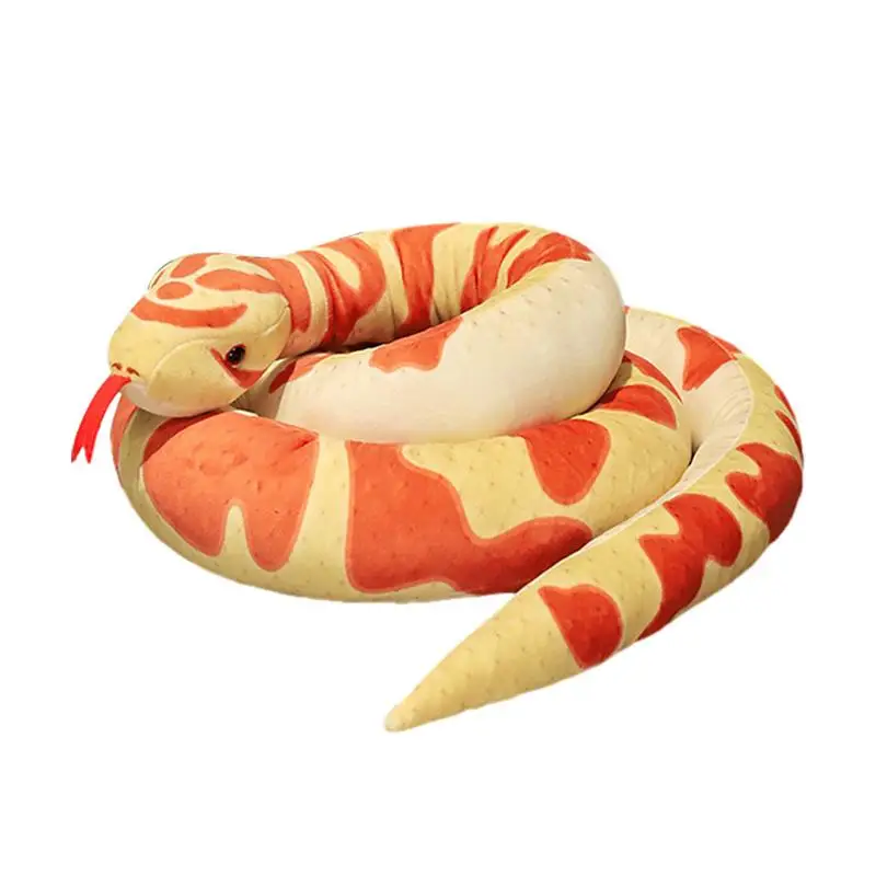 

Stuffed Animal Snake Realistic Long Snake Plushie Toy Comfortable 75in Plush Stuffed Animal Giant Snake Plush For Kids And