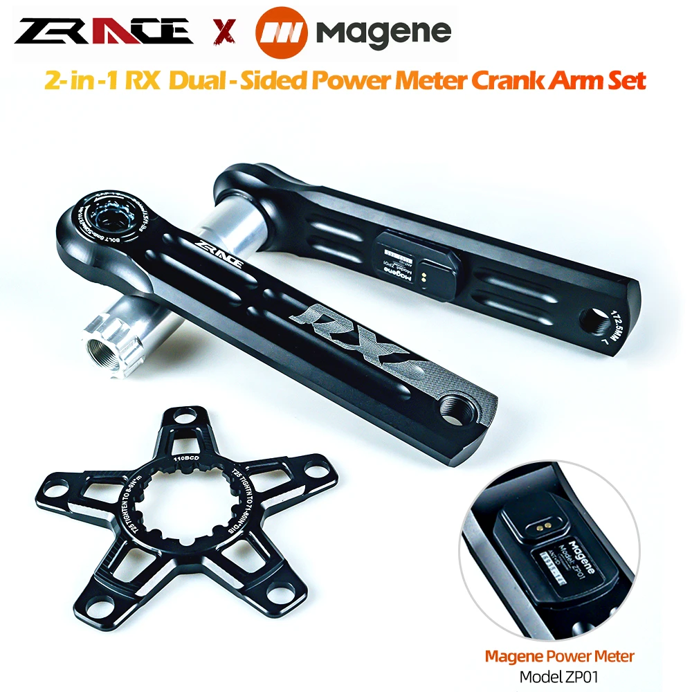 Zrace Magene Dual Sided Power Meter Rx Crankset Bike Parts 1 2 X 10 11 12 Speed Crank Arm Set For d130 110 Chainring Bicycle Crank Chainwheel Aliexpress