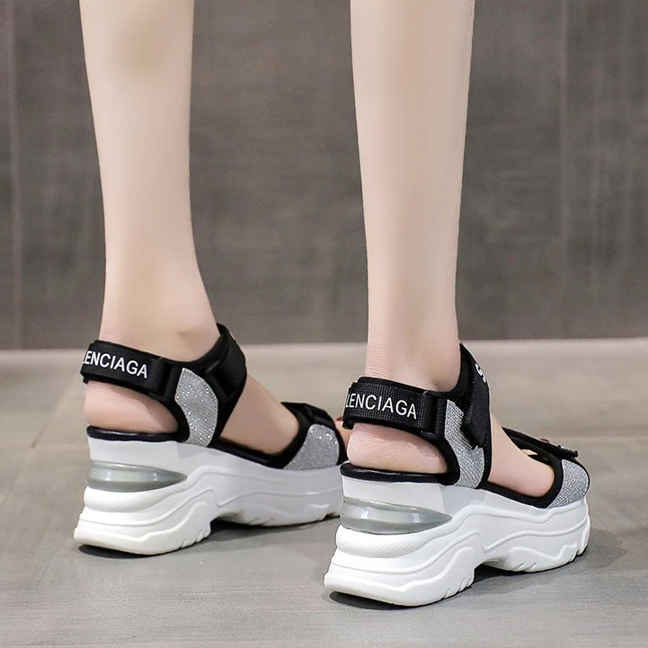 Neue Sommer Damen Sandalen Plattform Keil Heels Schuhe Casual Strand Erhöhung Hang mit frauen Sport High Heels Sandalen Mädchen – Detail 8