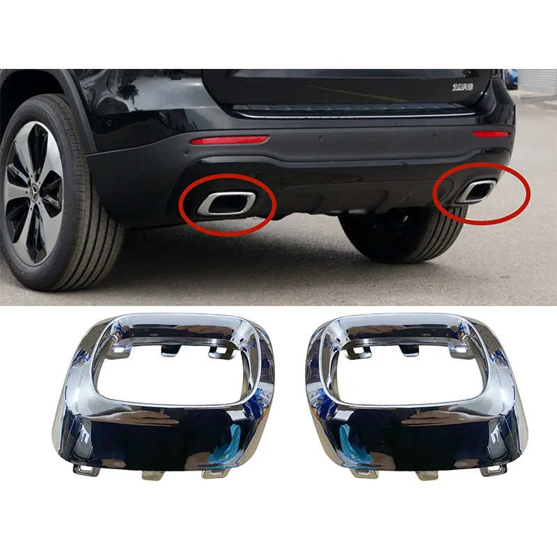 Auto Rear Exhaust Muffler Tail Throat Pipe Trim Replacement for Mercedes-Benz GLB W247 X247