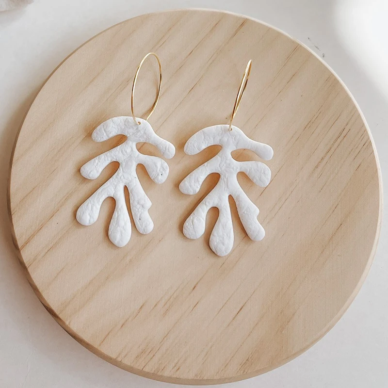 Soft Pottery Earrings Polymer Clay Cutters Handmade Plant Earring Clay Molds DIY Ocean Style Earring Jewelry Pendant Tools silicone mold polymer clay cutter