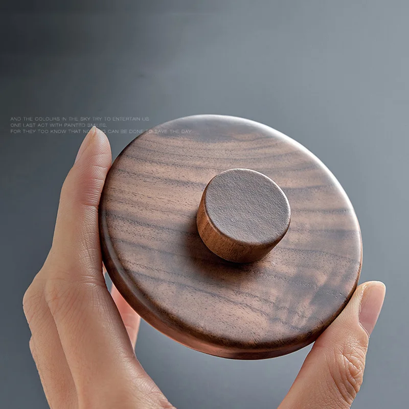 Thickened High Temperature Resistant Glass kettle Black Walnut Solid Wood Cover Built-in Filter Household tea supplies 500-800ml
