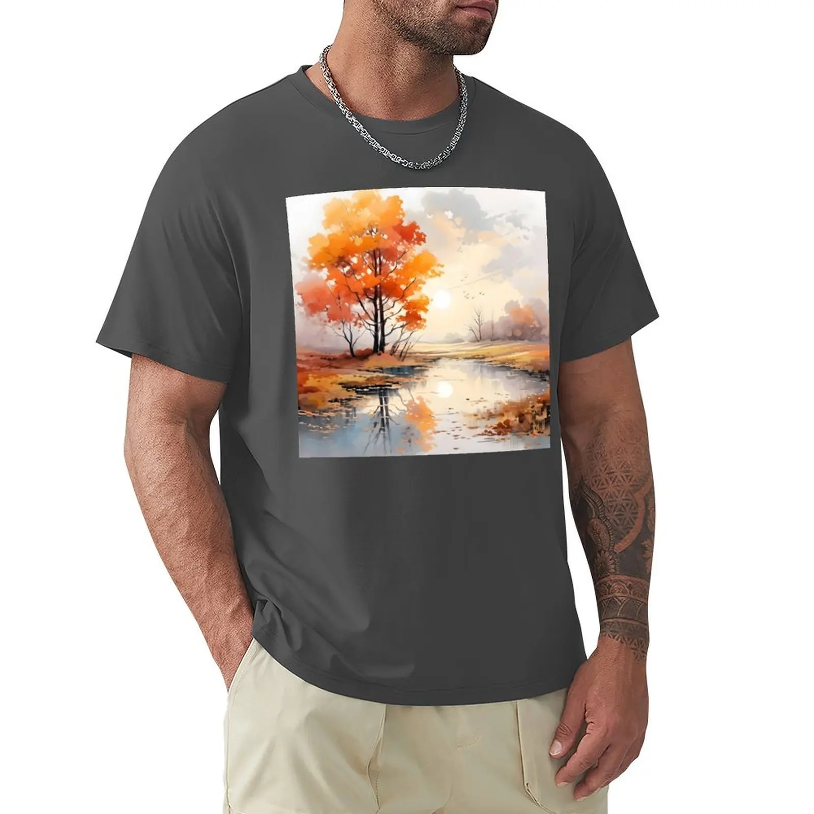 

Fall Autumnal Art T-Shirt plus sizes oversizeds boys animal print sweat shirts, men
