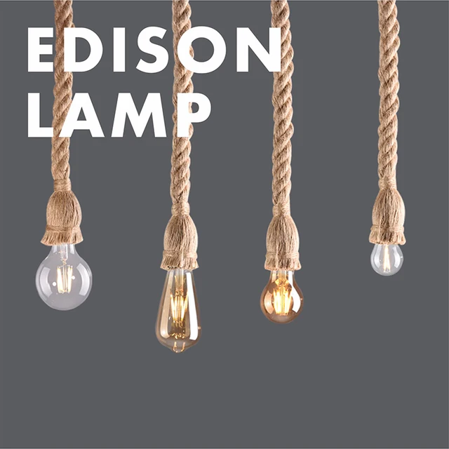 Lampada A Sospensione In Corda Di Canapa Vintage - Testa Singola Con Attacco E27, Per Bar Ristorante Casa | Senza Lampadina - Foto 11