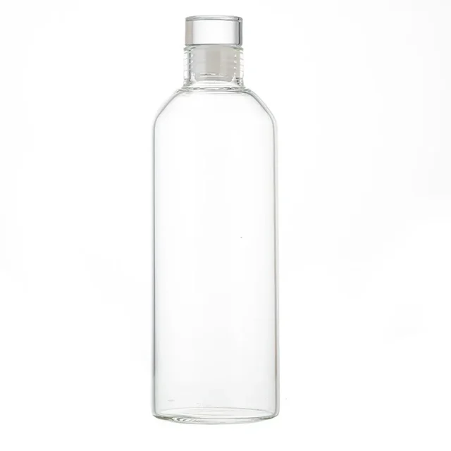 Glass Water Bottle with Leak-Proof Lid, Reusable Eco-Friendly Drinking Bottle Travel Mug for Drinks and Sauces 2
