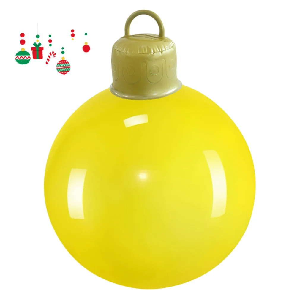 thumbnail image 1 of Bola decorativa para árbol de Navidad de 55/60 cm, bola inflable de PVC para Navidad, bolas gigantes grandes de PVC, juguete para fiesta de Año Nuevo, adornos para patio, 1 of 5