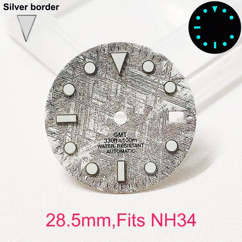 NH34 Dial GMT Watch Master 28.5mm Custom DIY Logo S Logo Dials 