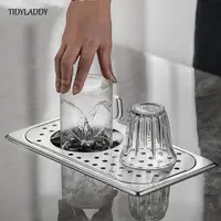 เครื่องล้าง sloki kaca อัตโนมัติแบบฝังสแตนเลสสตีลอุปกรณ์ทำความสะอาดถ้วยชานมไวน์อุปกรณ์อ่างล้างจาน 4