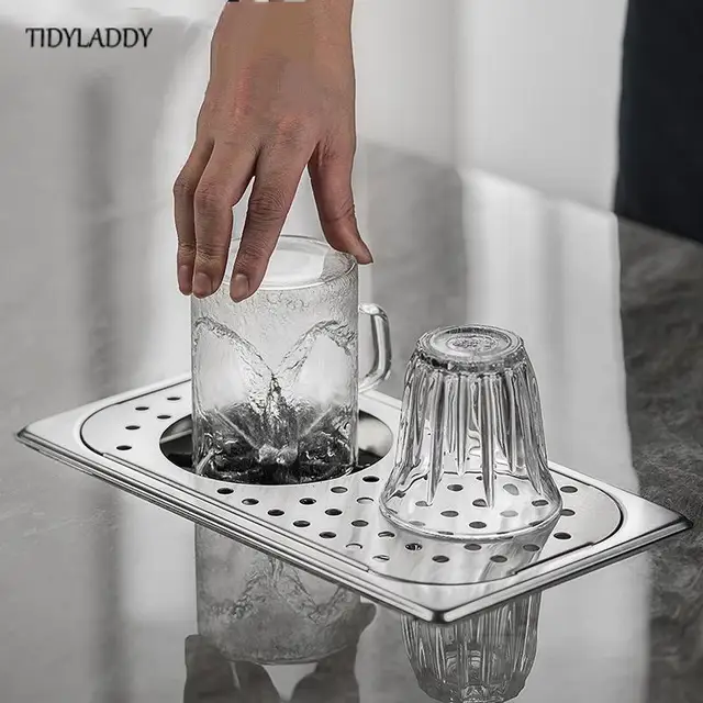 เครื่องล้าง sloki kaca อัตโนมัติแบบฝังสแตนเลสสตีลอุปกรณ์ทำความสะอาดถ้วยชานมไวน์อุปกรณ์อ่างล้างจาน 4