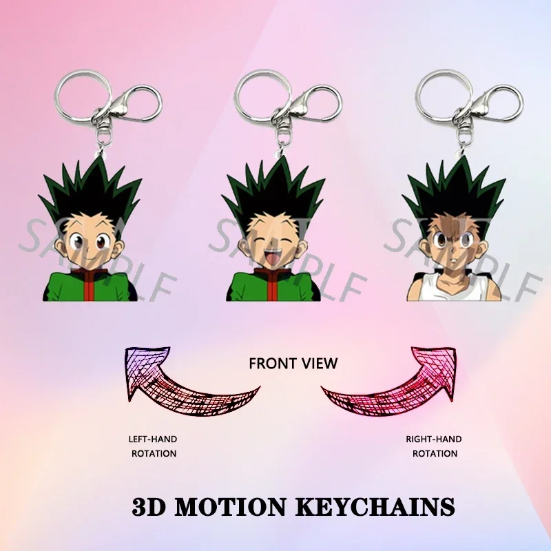 

Аниме Hunter X Hunter Gon аниме 3D движущиеся линзовидные брелки для ключей креативная подвеска на сумку и автомобиль аниме периферийный подарок на день рождения