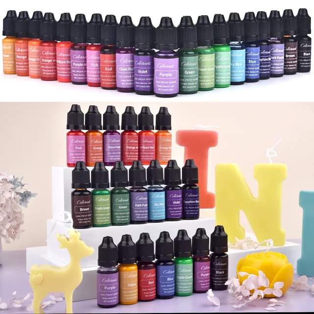 20 Colors Candle Dyes Pigment Aromatherapy Liquid Colorant Pigments DIY Candle Mold Soap Coloring Handmade Crafts Resin Pigment