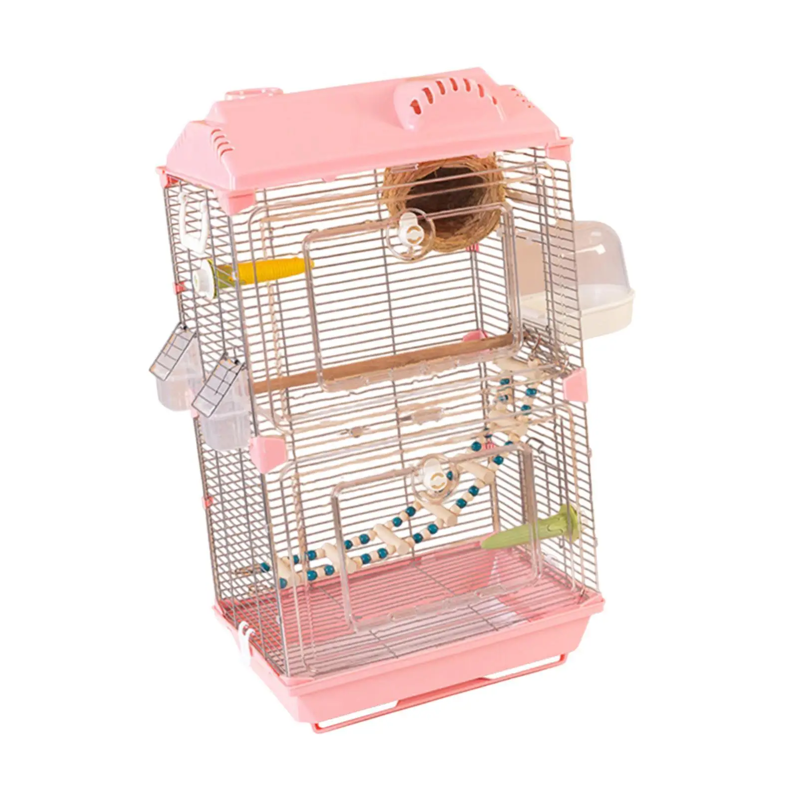 Bird Cage Loro Cage Cage Decoration of Transparent Acrylic Pájaro Double Layer for Láscecas Loros