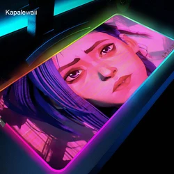 Tapis de souris Arcane à lumière LED RGB, grand couvercle de clavier antidérapant, Base en caoutchouc, tapis d'ordinateur, de bureau, rétro éclairage PC 