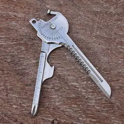 Compact Multi - Tool Keychain Gadget with Screwdriver & Bottle Opener (1pcs)