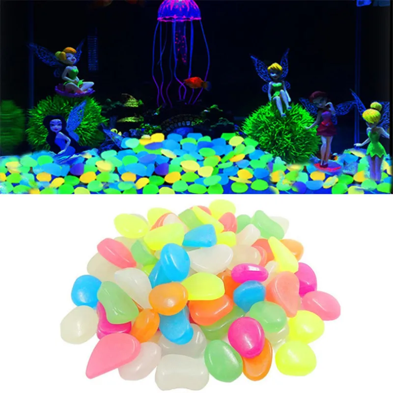 Garden Decor Luminous Stones Glow In Dark Decorative Pebbles Outdoor