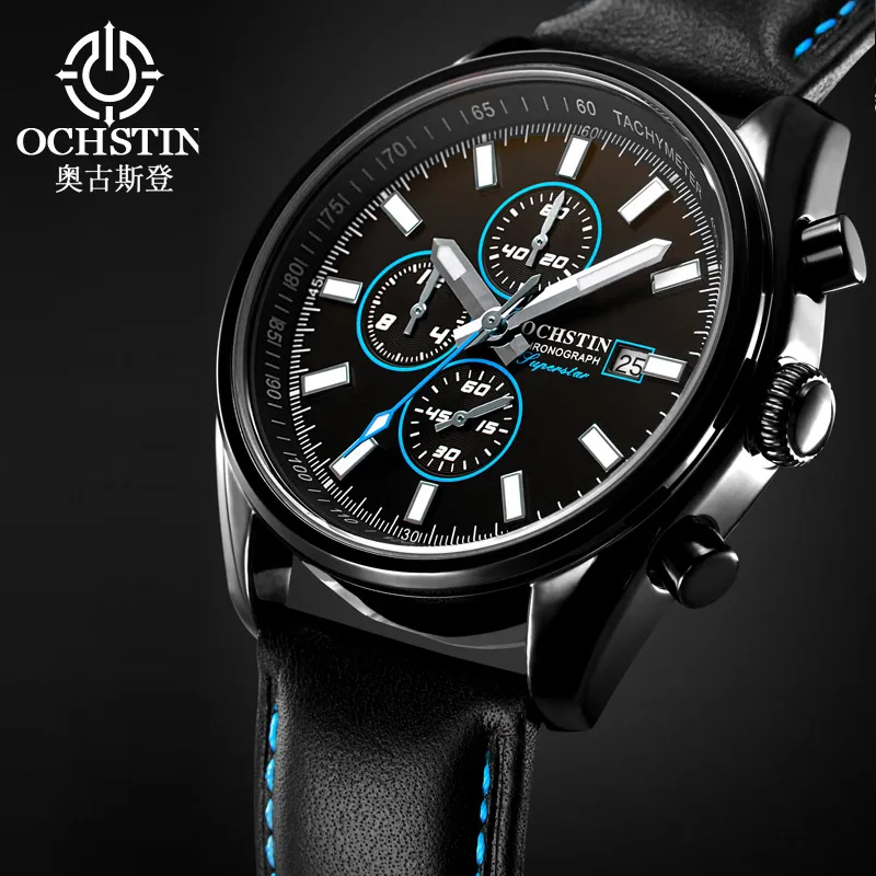 OCHSTIN Hot Model 2024 Avenger Series Wristwatch Japan OS10 Multifunctional Quartz Movement Fashion Trend Men's Quartz Watch four season model large size business casual leather shoes british fashion trend breathable formal wedding leather shoes cb113