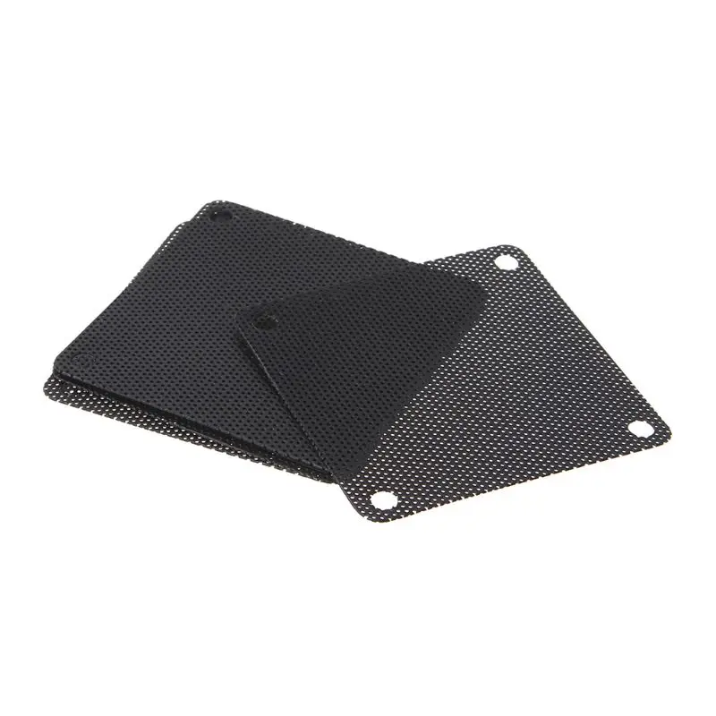 Pc fan protector 5PCS PVC Fan Dust Filter PC Dustproof Case Cuttable Computer Mesh Cover 40mm 50mm 60mm 70mm 80mm 90mm 120mm 140mm Mesh Black