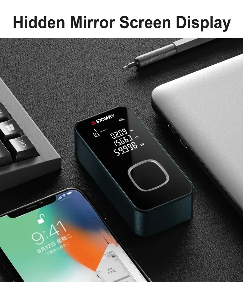 SNDWAY Infrared Laser rangefinder Bluetooth 50m handheld high-precision electron