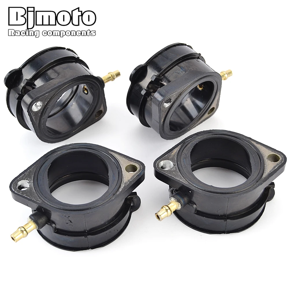 4x Motorrad Vergaser Adapter Für Kawasaki GPZ 1100, ZRX 1100/1200 – Alu & Kautschuk, Passgenau & Langlebig